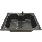 Cuba Gourmet Inox Black 60x42cm Com Torneira Gourmet Preta