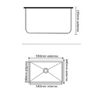Cuba Gourmet Inox Cozinha Preta Grande 59x44x20 Mg96