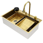 Cuba Gourmet Para Cozinha Miami Dourada Aço Inox 304 Goldenx