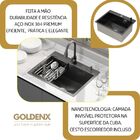 Cuba Gourmet Para Cozinha Mônaco Quadrada Preto Aço Inox 304