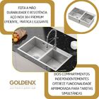 Cuba Gourmet Para Cozinha Nápoles Dupla Aço Inox 304 Goldenx