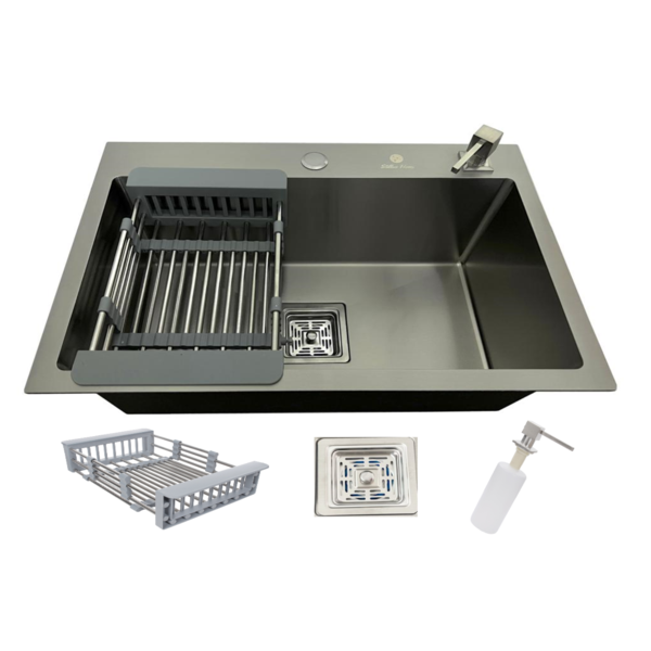 Cuba Gourmet Quadrada Aço Inox 304 Escovada 60x40 Acessórios