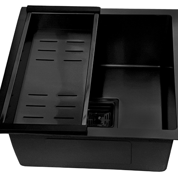 Cuba Gourmet Quadrada Aço Inox 304 Preta 44x44cm Premium