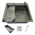 Cuba Gourmt Quadrada 44x44 Cm Escovada Aço Inox 304 Co Acessó