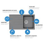 Cuba Individual De Quartzo Com Escorredor 102e