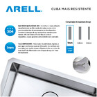 Cuba Individual S101 Inox Escovado Arell