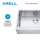 Cuba Individual Sa105-pf Inox Escovado Arell