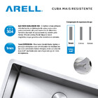 Cuba Individual Sa105-pf Inox Escovado Arell