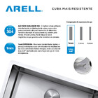 Cuba Individual Sa105-ppf Inox Escovado Arell