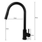 Cuba Inox 304 Cozinha Gourmet 50x40cm + Torneira Touch Preta