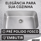 Cuba Inox 430 Cozinha N2 56x34x17 Eletrocubas Fosco