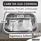 Cuba Inox 430 Cozinha N 1 47x30x17 Eletrocubas Extra Funda