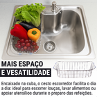 Cuba Inox 50x40 Escovada Cozinha Com Torneira Gourmet Monocom