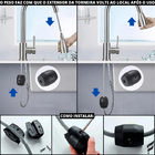 Cuba Inox 50x40 Escovada Cozinha Com Torneira Gourmet Monocom