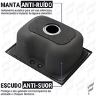 Cuba Inox 50x40 Escovada Cozinha Com Torneira Gourmet Monocom