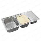 Cuba Inox Aço 304 Tripla Pia Cozinha Com Acessórios Guimmis 8