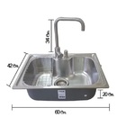 Cuba Inox Cozinha Gourmet Com Torneira Misturador Acessórios