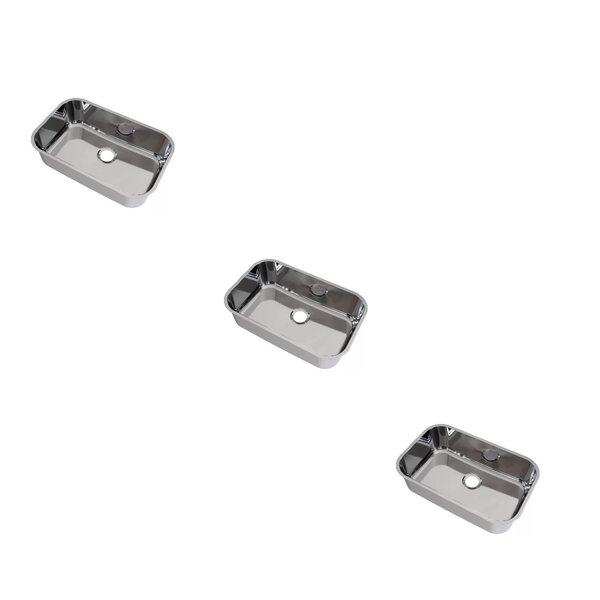 Cuba Inox De Embutir 56x34x18 Invicta Alto Brilho - 3 Peças N