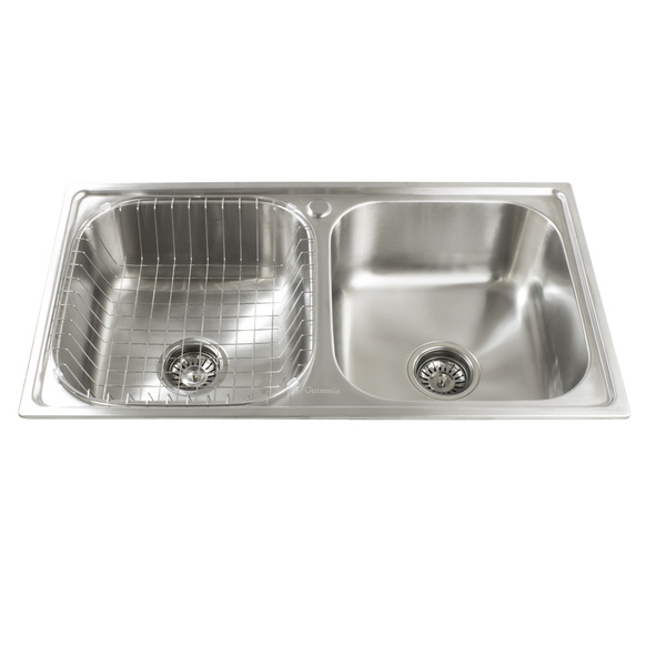 Cuba Inox Dupla Cozinha Gourmet Sob Escovado Guimmis® 7843da