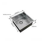 Cuba Inox Embutida Em Pia De Cozinha 40x40 + Escorredor