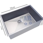 Cuba Inox Embutivel Quadrada Gourmet 70x40 Bancadas Cozinhas