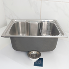 Cuba Inox Escovado 50x40 Para Pia Cozinha Gourmet Com Cesto E
