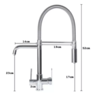 Cuba Inox Escovado Dupla Com Torneira Gourmet Para Filtro