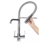 Cuba Inox Escovado Dupla Com Torneira Gourmet Para Filtro