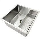 Cuba Inox Gourmet 40x40 Quadrada Com Cesto Escorredor Cuba De