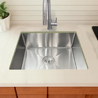 Cuba Inox Gourmet 50x40 Cm Quadrada De Embutir Bancada E Valv