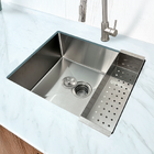 Cuba Inox Gourmet 50x40 Quadrada Embutir Com Cesto Escorredor