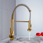 Cuba Inox Gourmet Dourada Quadrada Cozinha Torneira Flexivel