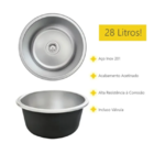 Cuba Inox Gourmet Redonda Luxo 42x42x20cm Acessório Brinovar