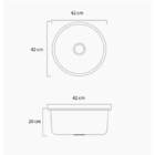 Cuba Inox Gourmet Redonda Luxo 42x42x20cm Acessório Brinovar