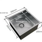 Cuba Inox Inoxidável Moderna 35 X 35 Para Area Goumert Churra