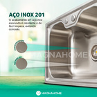 Cuba Inox Para Cozinha Gourmet 60x42 Com Acessório - Magna Ho