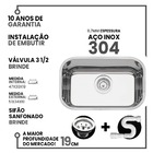 Cuba Inox Pia Cozinha 304 47x30x19 + Válvula