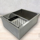 Cuba Inox Quadrada 500 X 400 Com Cesto Escorredor E Válvula K