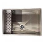 Cuba Inox Quadrada Calha Pia Com Válvula 70 X 40 Cm Com Escor