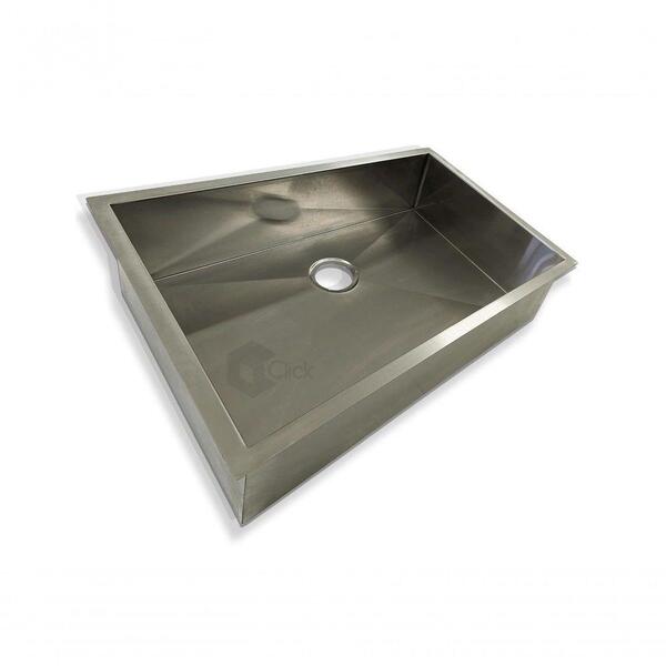 Cuba Inox Quadrada Calha Pia Com Válvula 70 X 40 Cm Com Escor