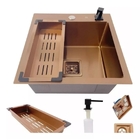 Cuba Inox Stillus Home Rose Gold 44x44cm Quadrada