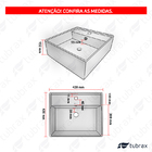 Cuba Lavabo Banheiro Em Cerâmica Louça Quadrada 42x42 Branca