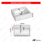 Cuba Lavabo Banheiro Em Cerâmica Louça Retangular 53,5x42 Bra