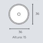 Cuba Lavabo Maresias de Apoio Redonda Branca Ceramica 36cmX36