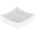 Cuba Lavatório Sobreposta Cerâmica Branca Quadrada 34cm Raven