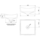 Cuba Lavatório Sobreposta Cerâmica Branca Quadrada 34cm Raven