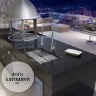 Cuba Moderna Para Area Gourmet Cuba 50x40 Aço Inox Com Válvula