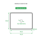 Cuba para Banheiro Cerâmica Branca Retangular 45cm Reno RC 483