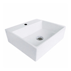 Cuba para Banheiro Cerâmica Branca Retangular 46cm Reno RC 450