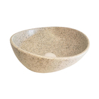 Cuba para Banheiro Cerâmica Cinza Granito Oval 40cm Reno RC 8